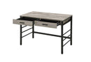 ACME Disho Built-in USB Port Writing Desk, Light Weathered Oak & Black Finish 92720 - Supfirm