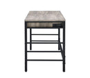 ACME Disho Built-in USB Port Writing Desk, Light Weathered Oak & Black Finish 92720 - Supfirm