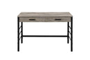 ACME Disho Built-in USB Port Writing Desk, Light Weathered Oak & Black Finish 92720 - Supfirm