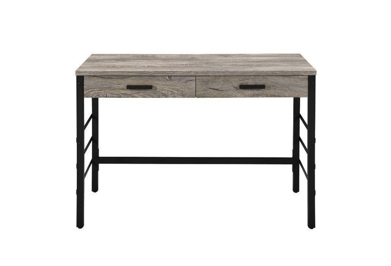 ACME Disho Built-in USB Port Writing Desk, Light Weathered Oak & Black Finish 92720 - Supfirm