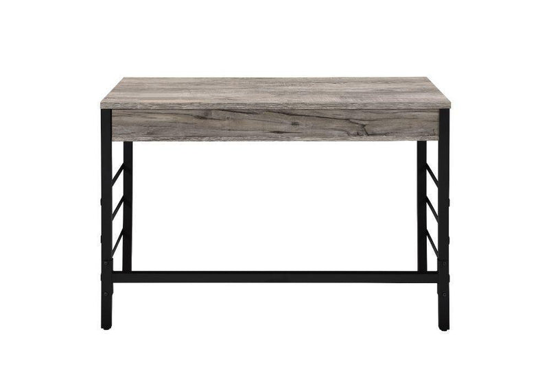 ACME Disho Built-in USB Port Writing Desk, Light Weathered Oak & Black Finish 92720 - Supfirm