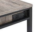 ACME Disho Built-in USB Port Writing Desk, Light Weathered Oak & Black Finish 92720 - Supfirm