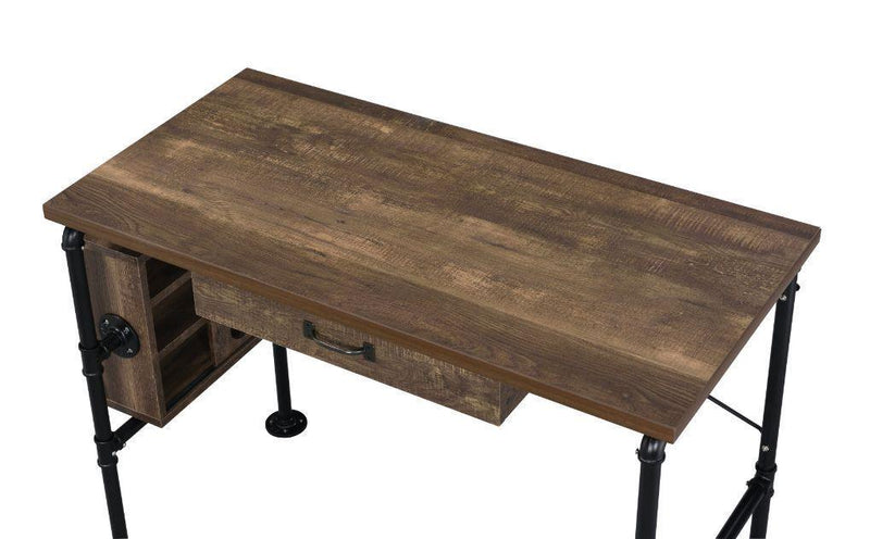 ACME Endang Writing Desk, Weathered Oak & Black Finish 92595 - Supfirm