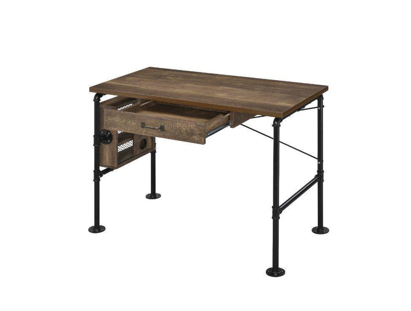 ACME Endang Writing Desk, Weathered Oak & Black Finish 92595 - Supfirm