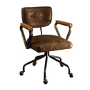 ACME Hallie Office Chair in Vintage Whiskey Top Grain Leather 92410 - Supfirm