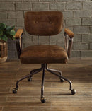 ACME Hallie Office Chair in Vintage Whiskey Top Grain Leather 92410 - Supfirm