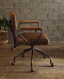 ACME Hallie Office Chair in Vintage Whiskey Top Grain Leather 92410 - Supfirm