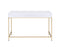 ACME Ottey Desk in White High Gloss & Gold 92540 - Supfirm