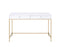 ACME Ottey Desk in White High Gloss & Gold 92540 - Supfirm