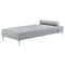 ACME Quenti Sofa Bed w/Pillow in Gray Melange Velvet LV00826 - Supfirm