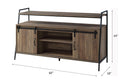 ACME Rashawn TV Stand , Rustic Oak & Black Finish LV00152 - Supfirm