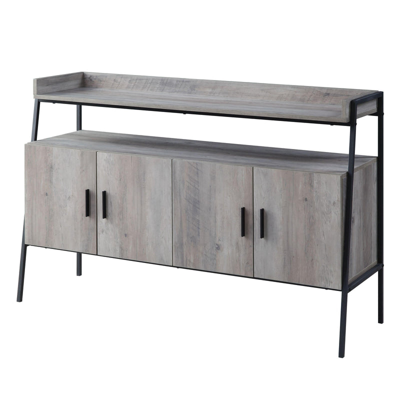 ACME Samiya TV Stand , Gray Oak & Black Finish LV00151 - Supfirm