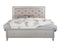 ACME Sliverfluff Eastern King Bed w/LED & Storage, Synthetic Leather & Champagne Finish BD00241EK - Supfirm