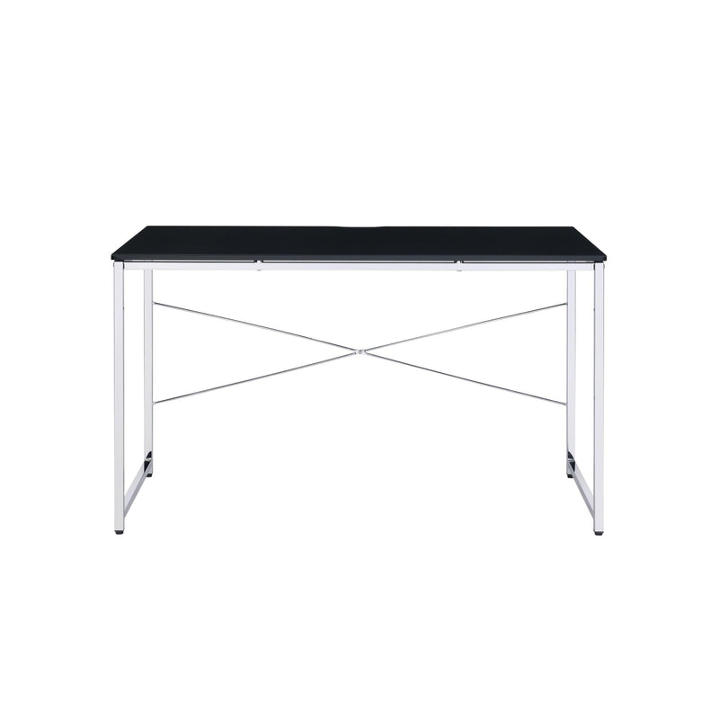 ACME Tennos Writing Desk, Black & Chrome Finish 93195 - Supfirm