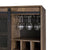 ACME Treju Wine Cubbies Cabinet, Obscure Glass, Rustic Oak & Black Finish 97836 - Supfirm