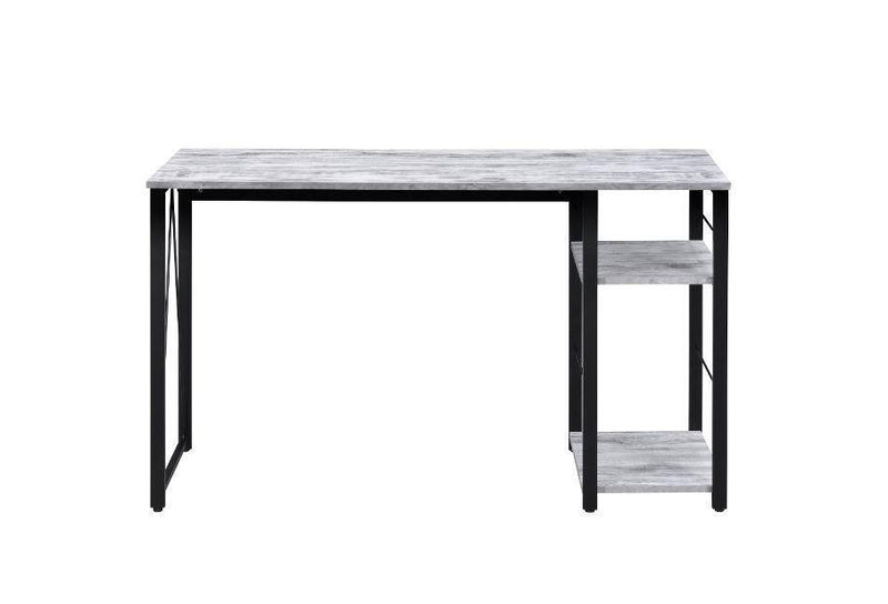 ACME Vadna Writing Desk, Antique White & Black Finish 92767 - Supfirm