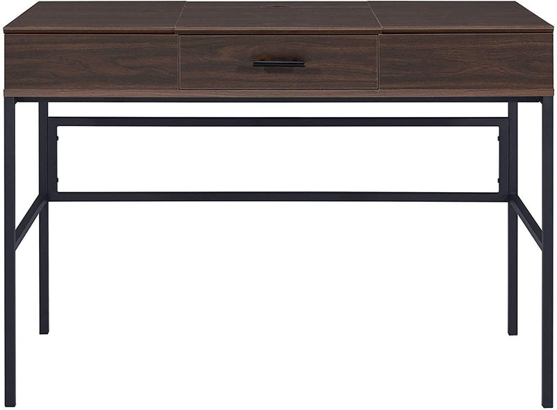 ACME Verster Built-in USB Port Writing Desk, Oak & Black Finish 93092 - Supfirm