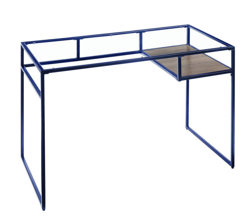 ACME Yasin Desk, Blue & Glass 92586 - Supfirm