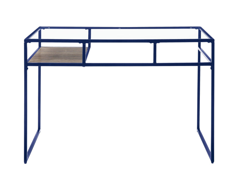 ACME Yasin Desk, Blue & Glass 92586 - Supfirm