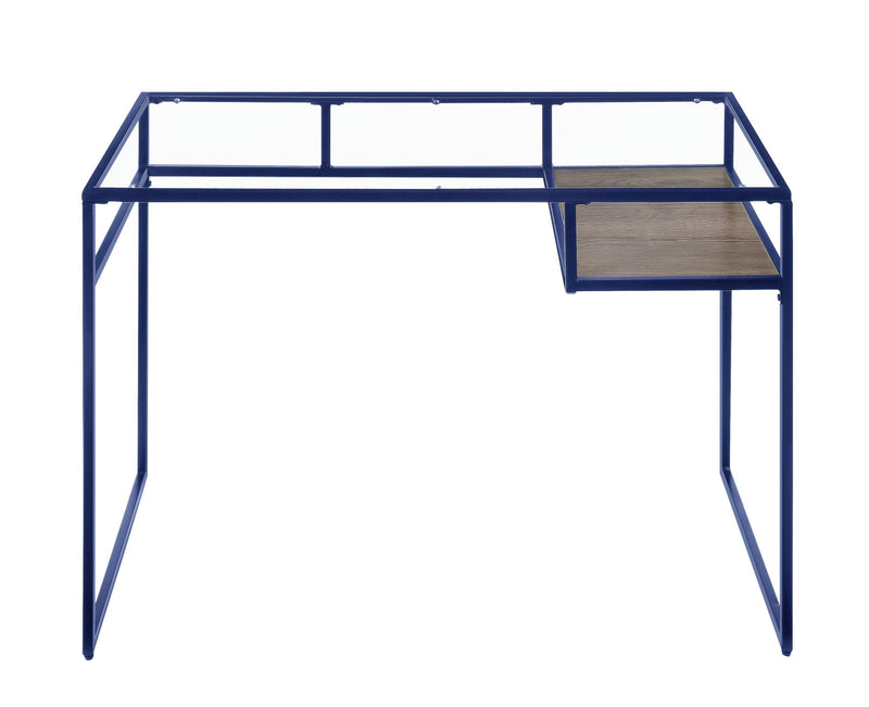 ACME Yasin Desk, Blue & Glass 92586 - Supfirm