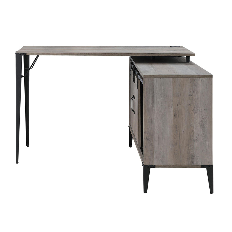 ACME Zakwani Writing Desk, Gray Oak & Black Finish OF00009 - Supfirm