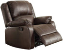 ACME Zuriel Rocker Recliner (Motion) in Brown PU 52282 - Supfirm