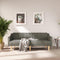 Supfirm ACMEASE 74" Sofa Bed with Adjustable Backrest, Convertible Sleeper, Modern Recliner for Living Room, Bedroom, Dark Gray - Supfirm
