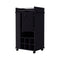 Allandale 1-Door Bar Cart with Wine Cubbies Rack and Casters Black - Supfirm