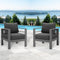 Aluminum Modern Single Grey Black Couch Sofa Set For Patio Garden Outdoor - Supfirm