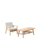 Bahamas Coffee Table and Beige Chair Set - Supfirm