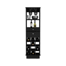 Bar Cabinet Bureck, Two Drawers, Twelve Wine Cubbies, Black Wengue Finish - Supfirm