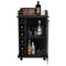 Bar Cart Baltimore, Two Tier Cabinet With Glass Door, Six Wine Cubbies, Black Wengue Finish - Supfirm