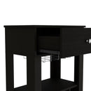 Bar Cart Bayamon, Twelve Wine Cubbies, Four Legs, Black Wengue Finish - Supfirm