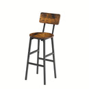 Bar Table Set with wine bottle storage rack. Rustic Brown, 47.24'' L x 15.75'' W x 35.43'' H. - Supfirm