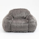 Supfirm Bean bag chair lazy long hair sofa bean bag chair adult, teen high density foam filled modern focus chair comfortable living room, bedroom chair - Supfirm