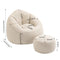 Bedding Bean Bag Sofa Chair High Pressure Foam Bean Bag Chair Adult Material with Padded Foam Padding Compressed Bean Bag With Footrest - Supfirm