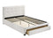 Bedroom Furniture White Storage Under Bed Queen Size bed Faux Leather upholstered - Supfirm