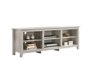 Benito Dusty Gray 70" Wide TV Stand with Open Shelves and Cable Management - Supfirm