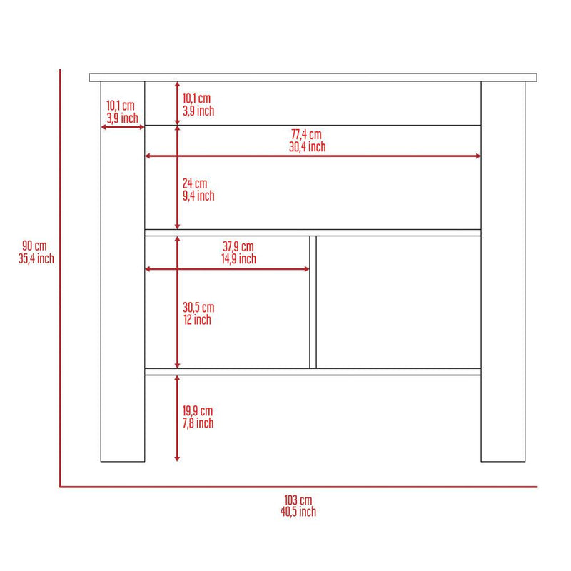 Berkeley 2-Piece Kitchen Set, Wall Cabinet and Kitchen Island, White and Onyx - Supfirm