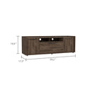 Brock Rectangle 2-Door TV Stand Dark Walnut - Supfirm