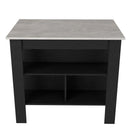 Brooklyn Kitchen Island, Three Concealed Shelves - Supfirm