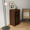 brown walnut color modular 32 wine Cubbies bar cabinet Buffet Cabinet - Supfirm