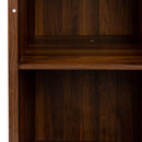 Brown walnut color modular wine Cubbies bar Cabinet with Storage Shelves with Hutch for Dining Room - Supfirm