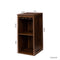 Brown walnut color modular wine Cubbies bar Cabinet with Storage Shelves with Hutch for Dining Room - Supfirm