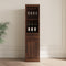 Brown walnut color modular wine Cubbies bar Cabinet with Storage Shelves with Hutch for Dining Room - Supfirm