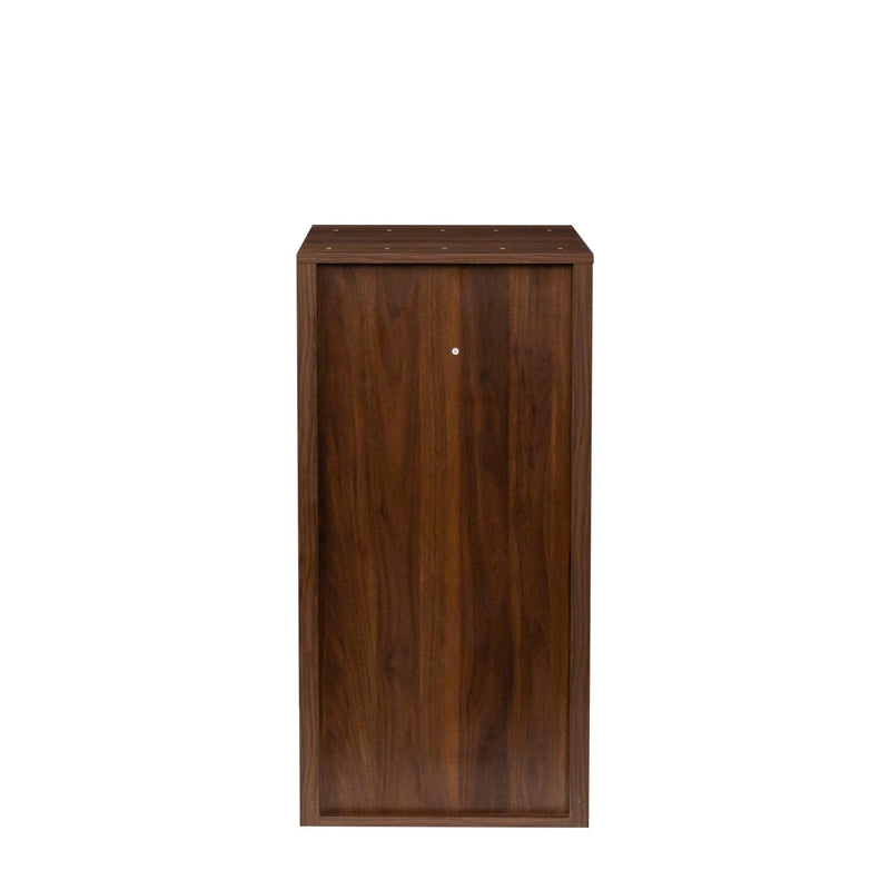 Brown walnut color modular wine Cubbies bar Cabinet with Storage Shelves with Hutch for Dining Room - Supfirm