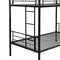 Bunk Bed Twin Over Twin Size with 2 Ladders and Full-Length Guardrail, Metal, No Box Spring Needed, Noise Free, Black - Supfirm