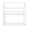 Bunk Beds for Kids Twin over Twin,House Bunk Bed Metal Bed Frame Built-in Ladder,No Box Spring Needed White - Supfirm