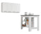 Burlingame 2-Piece Kitchen Set, Kitchen Island and Wall Cabinet, White and Onyx - Supfirm