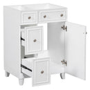 [Cabinet Only] 24" Bathroom Vanity-White(Sink not included) - Supfirm